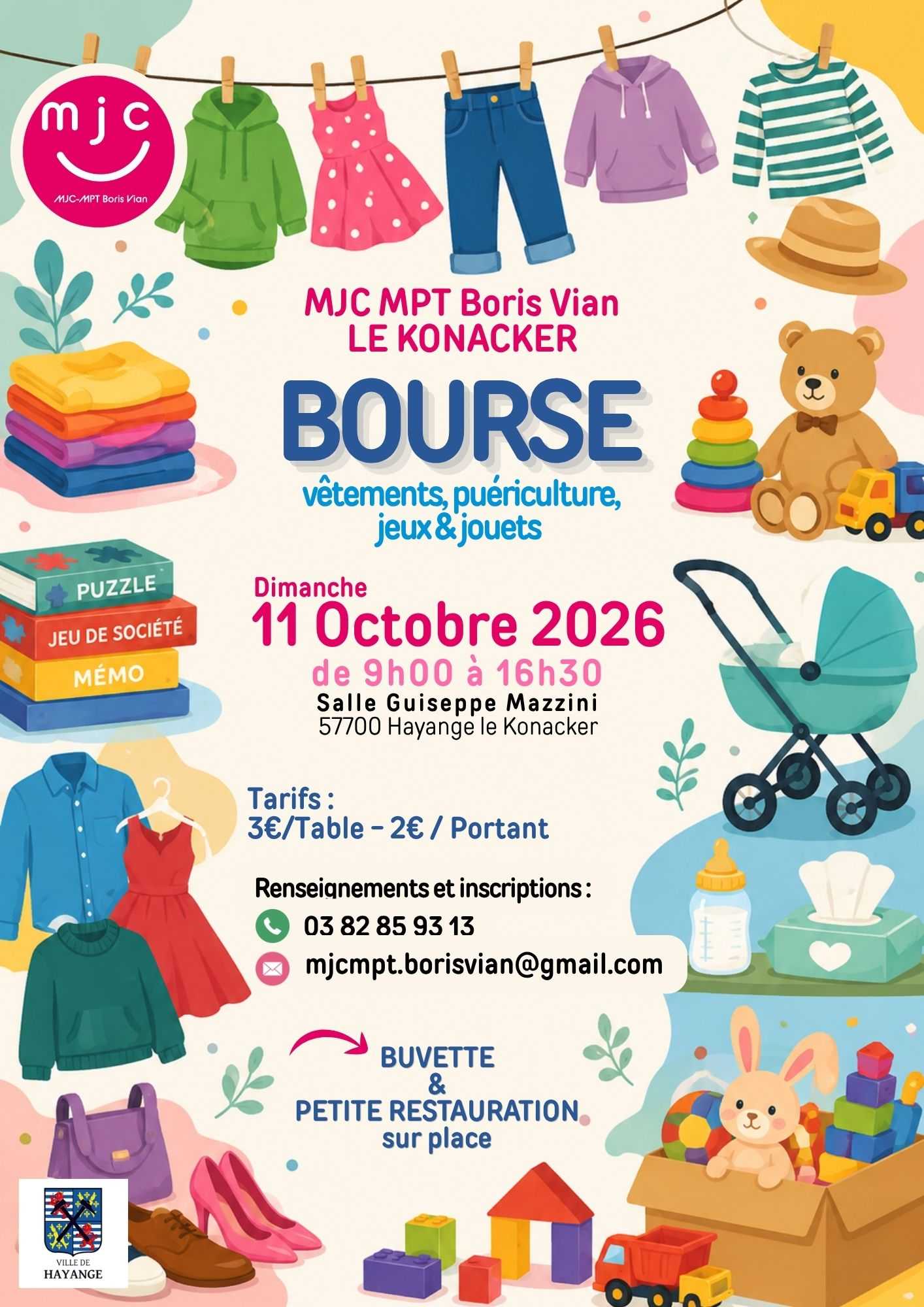 Photo de Bourse aux vêtements, articles de puériculture, livres, jeux et jouets