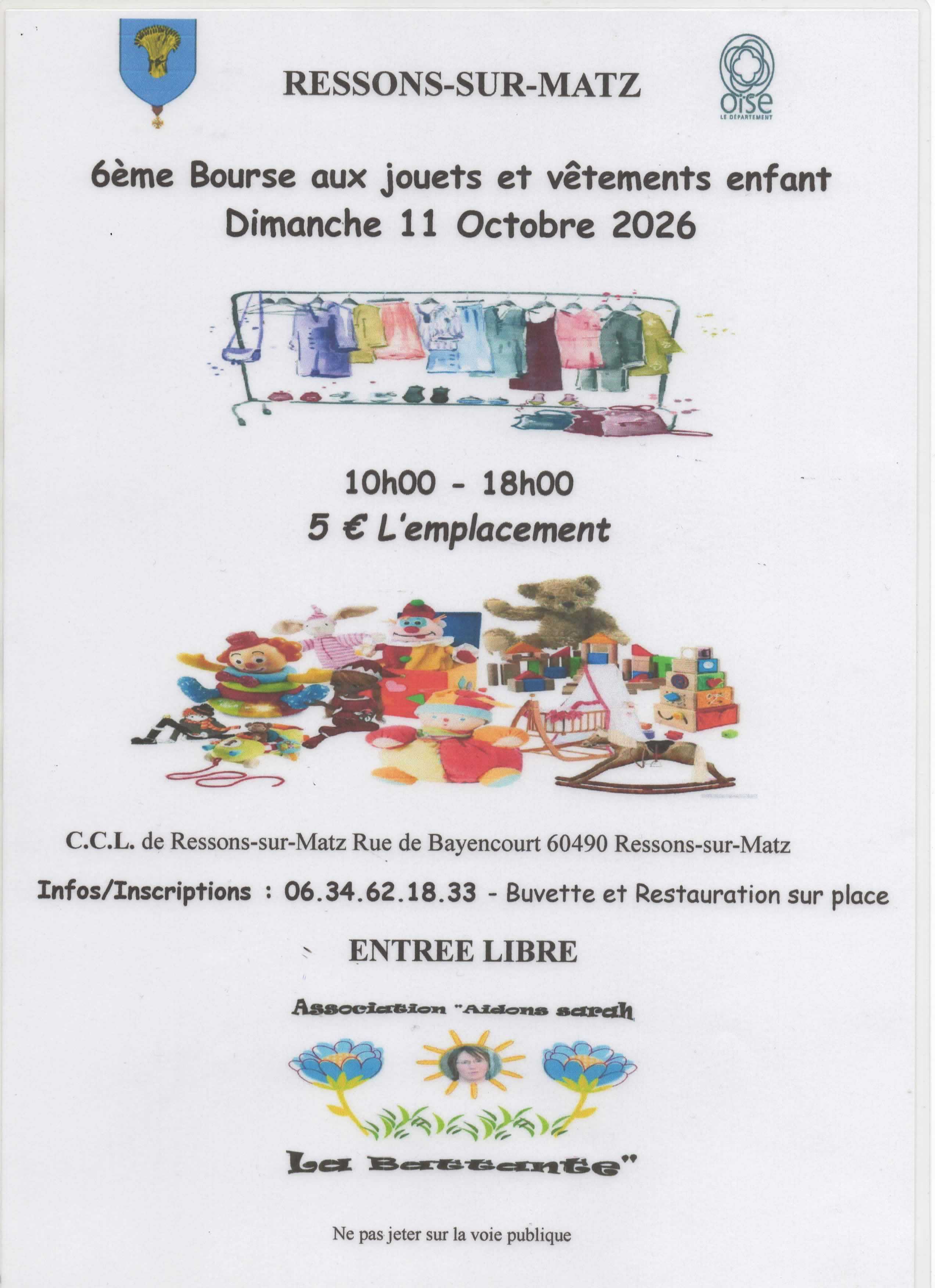 Photo de bourse aux jouets et aux vêtements enfants