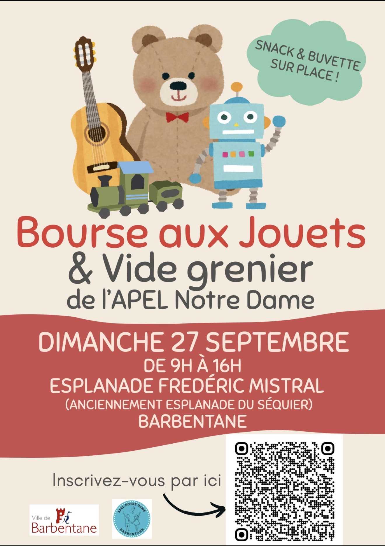 Photo de Vide grenier bourse aux jouets de l’APEL Barbentane