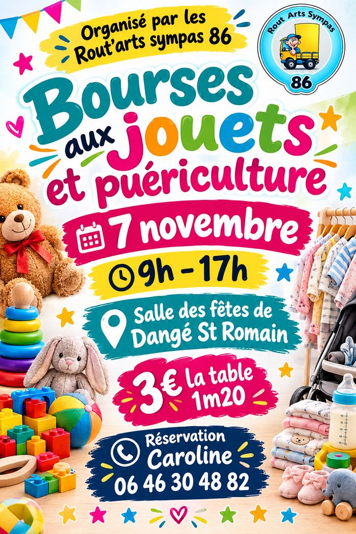 Photo de BOURSE AUX JOUETS ET PUÉRICULTURE - LE 07/11 - ROUT'ARTS SYMPAS 86