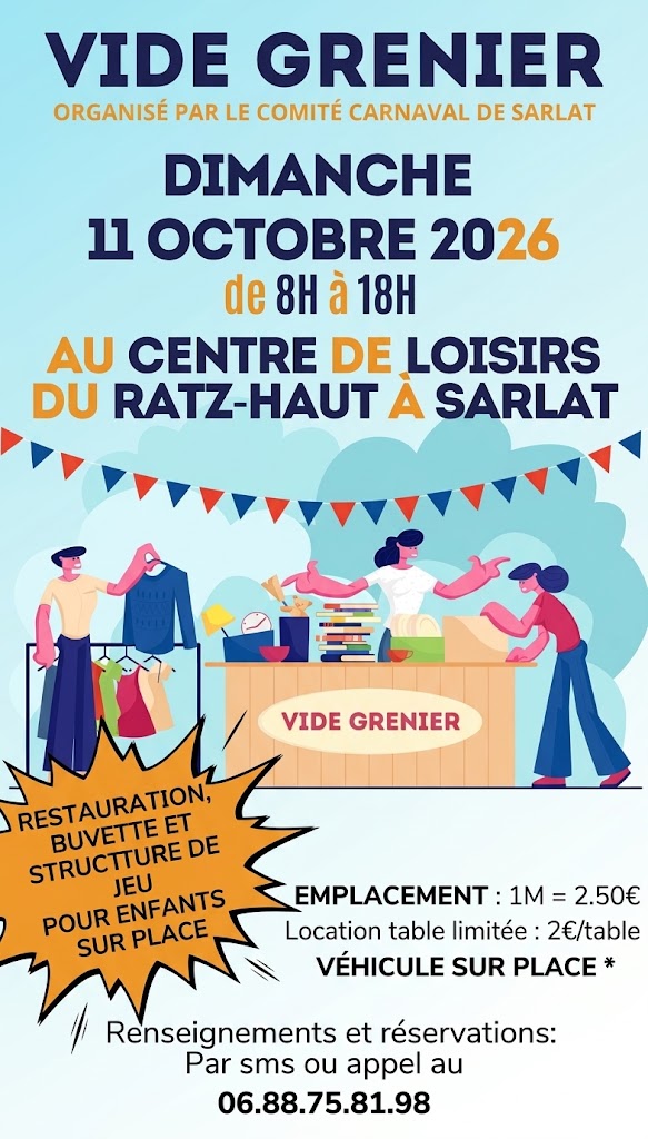 Photo de Vide Grenier au Centre de Loisirs du Ratz-Haut à Sarlat