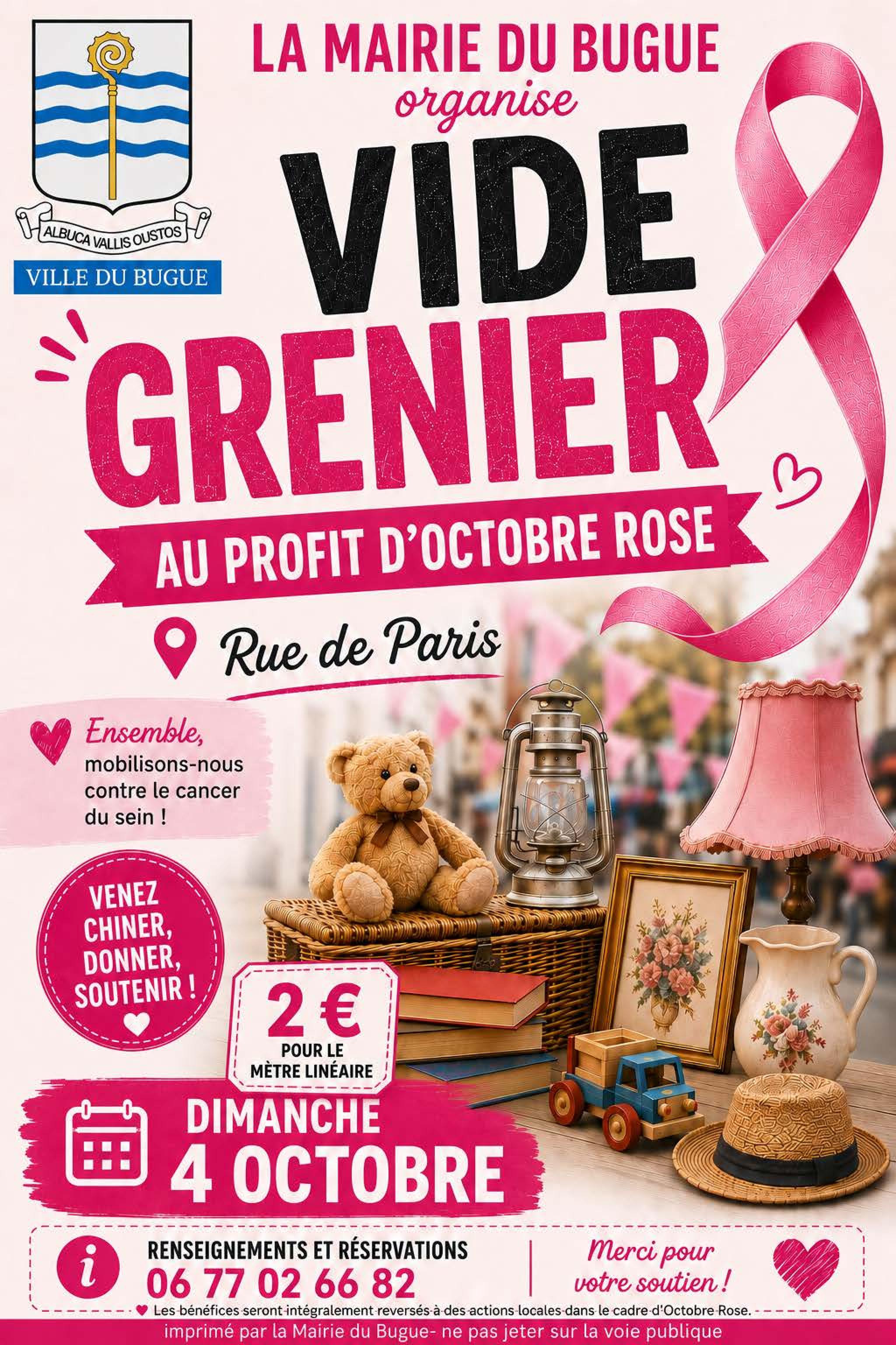Photo de Octobre rose - Vide grenier au Bugue