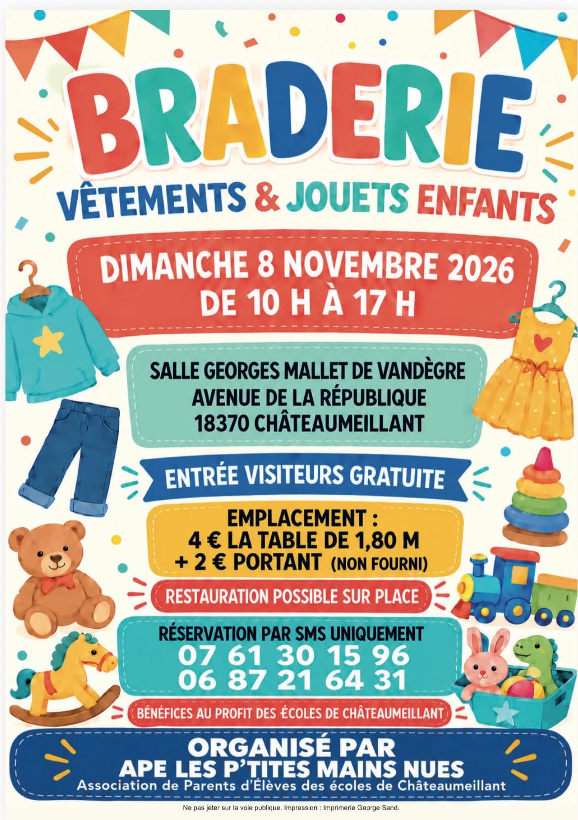 Photo de Braderie vêtements et jouets d'enfants