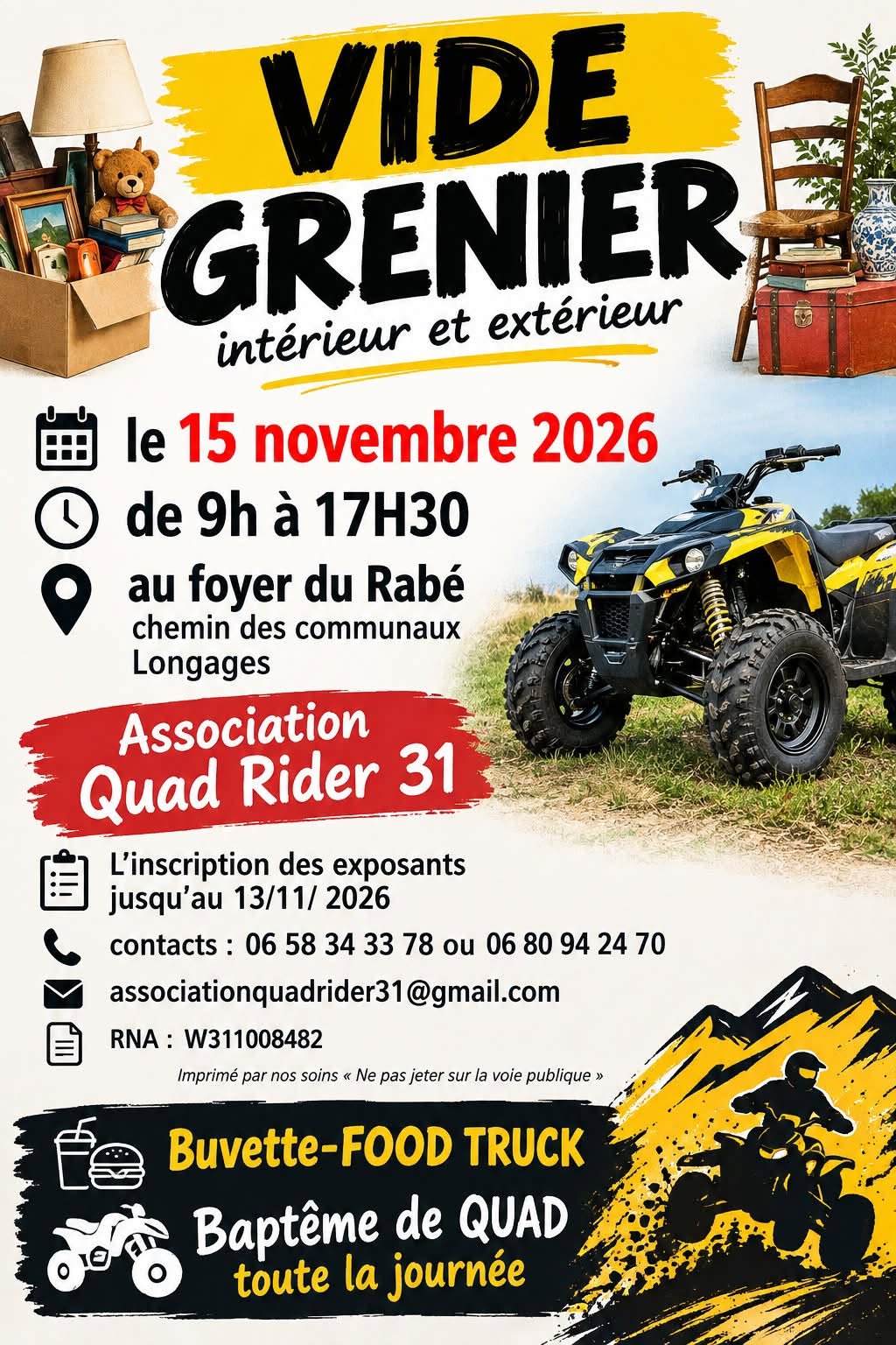 Photo de VIDE GRENIER ET BAPTÊME DE QUAD