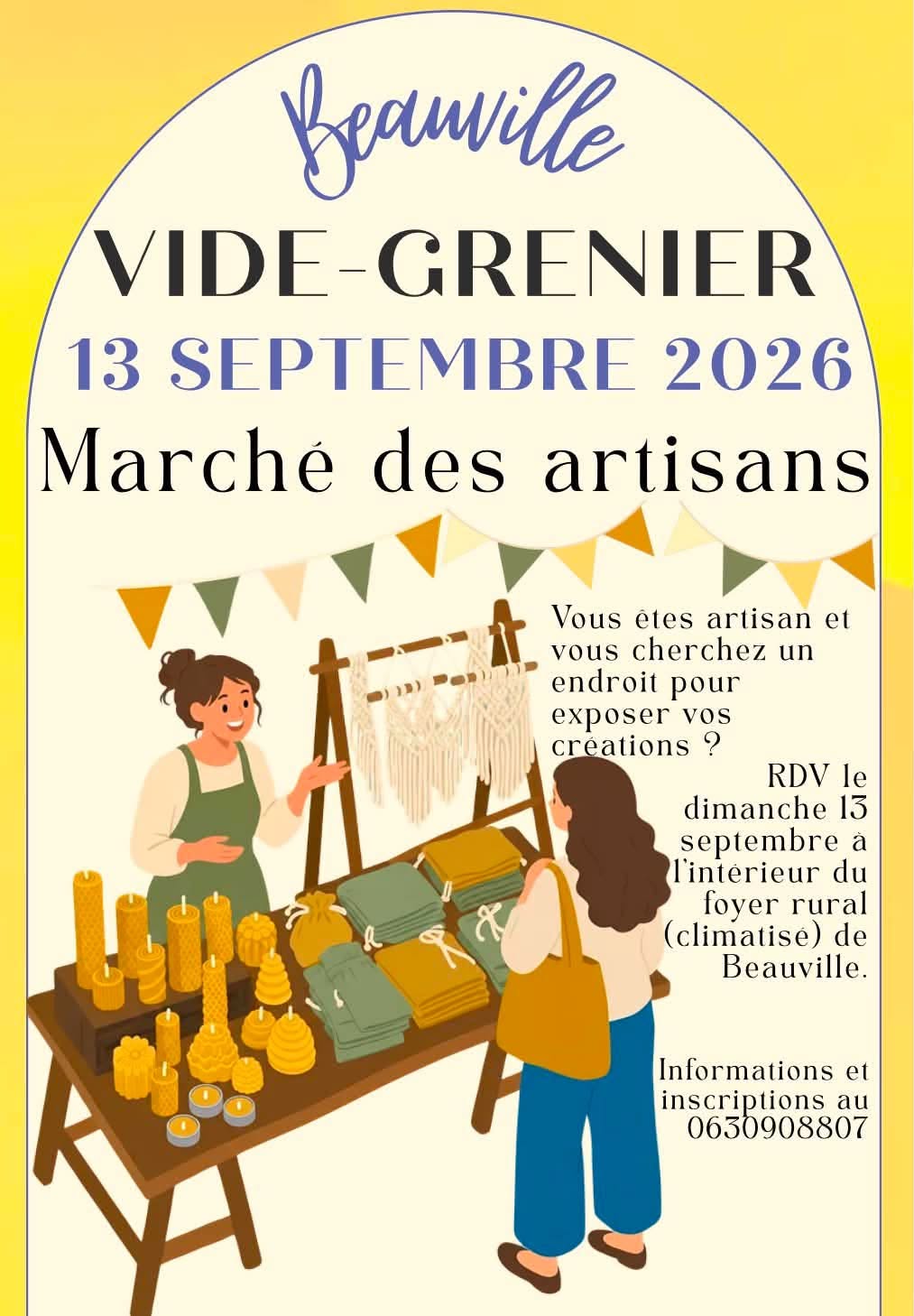 Photo de VIDE-GRENIER ET MARCHÉ D'ARTISANS À BEAUVILLE