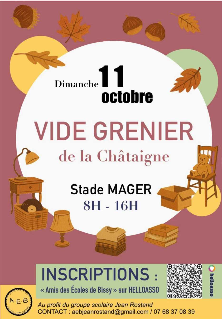 Photo de Vide Grenier de la châtaigne 2026 - Amis des écoles de Bissy